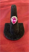 PINK STONE COCKTAIL RING