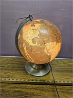 Vintage Light Up Glass Globe On Stand