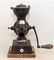 Enterprise cast iron coffee grinder w/ iron drawer