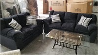 Simmons 1720 Gulfport Navy Sofa & love seat set