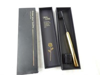 24kt Gold Plated Toothbrush with extra heads