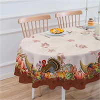 SATIOK Thanksgiving Tablecloth Turkey Table Cloth
