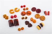 Group of Bakelite Earrings, 17 Pairs