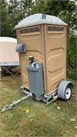 Portable toilet on wheels