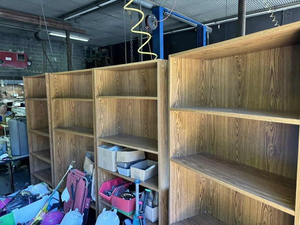 4 book shelves 6 ft tall 36"wide 12" deep