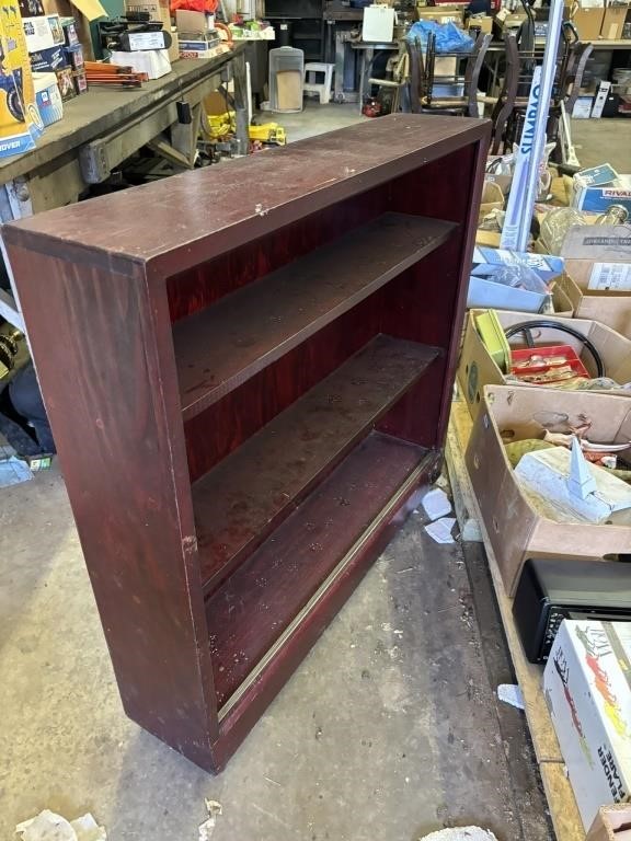 book shelf 3 shelves, 3ft x 3ft  wood