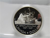 1987 CANADIAN CASED SILVER DOLLAR