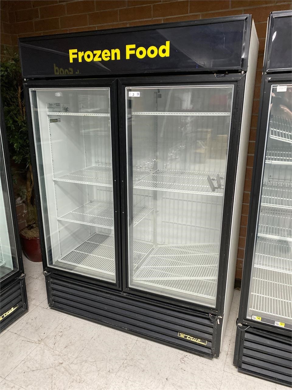 Like New! True 2 Glass Door Reach In Freezer [TW]