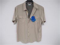 Columbia Men's LG Omni-Shade Shirt, Beige Large