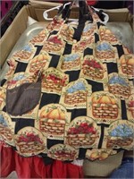 (2) Cotton Floral Print Aprons