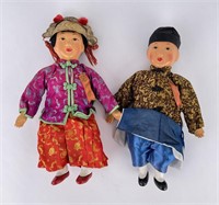 Pair of Chinese Composition Dolls