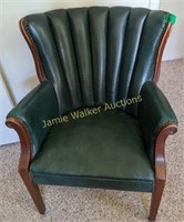 Green Arm Chair Vinyl 35" Tall