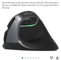 DeLUX Wireless Small Ergonomic Mouse, Silent