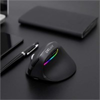 DELUX Wireless Vertical Mouse Rechargeable, 2.4G