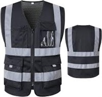 Reflective Safety Vest black