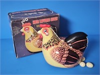 VTG TIN TOY-(HEN LAYING EGGS) WITH BOX