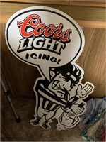 Coors Light Tin Sign (living room)