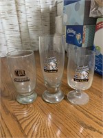 3 German Beer Glasses (living room)