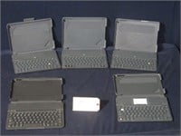 Lot Of 5 Tablet Hard Case With Built In Key Board