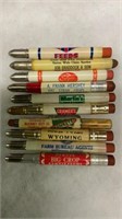 10 Adv. Bullet Pencils