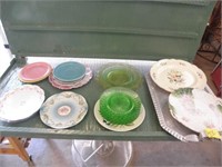 SEVERAL PLATES AND TRAYS