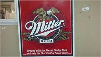 Tin Miller beer sign