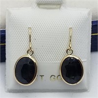 14K Gold Sapphire (3.8cts) Earrings