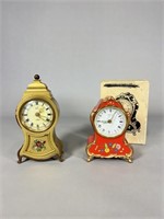 (2) Novelty Shelf Clocks Germany