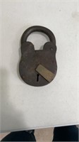 Rustic iron lock, no keys
