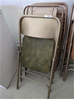 4 Metal Folding Chairs w/ Padded Seats