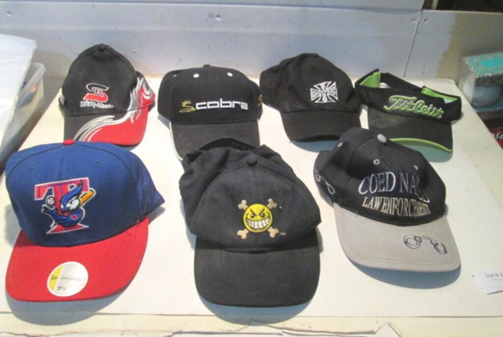 LOT COLLECTIBLE USED BASEBALL HATS