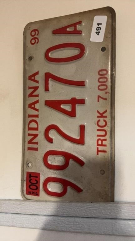 Indiana plate