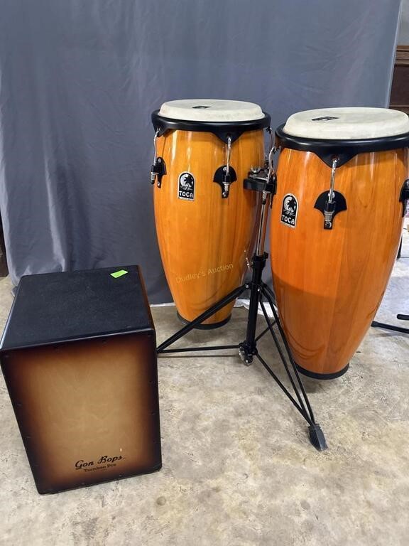 Toca Percussion Congas (30") on stand made in