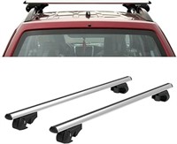 2Pcs Lockable Aluminum Roof Rail Rack Cross Bar Cr