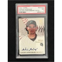 2001 Adrian Gonzalez Golden Anniversary Auto Psa 7