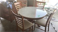 Marble Top Table and 4 Chairs
