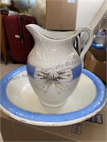 Ceramic pitcher and basin