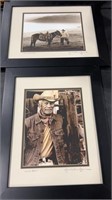 2 SIGNED FRAMED WESTERN PHOTOGRAPHS - HISPANIC