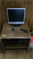 Side Desk with Screen and misc
