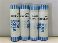 2 Rolls each 2005 P&D Buffalo Comm. Nickels - $8