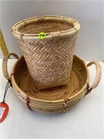 2 NEW WICKER BASKETS (10X8 &13X4)