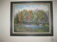 Framed Bella Houston Oil on Canvas Landscape Mea
