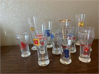 Various Branded Beer Glasses