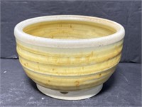 Glazed stone pottery bowl