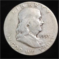 1953-S Franklin Half Dollar