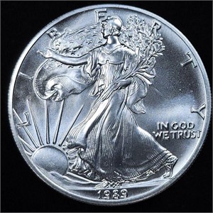 1989 American Silver Eagle - Gem BU