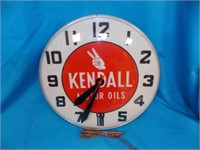 KENDALL OIL GLASS FRONT WALL CLOCK