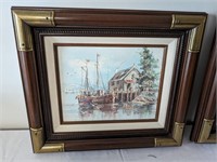 Litho Framed - House on the Pier by Luini - Signed