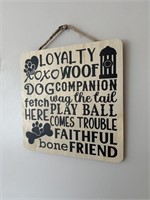 Dog Theme Wooden Sign