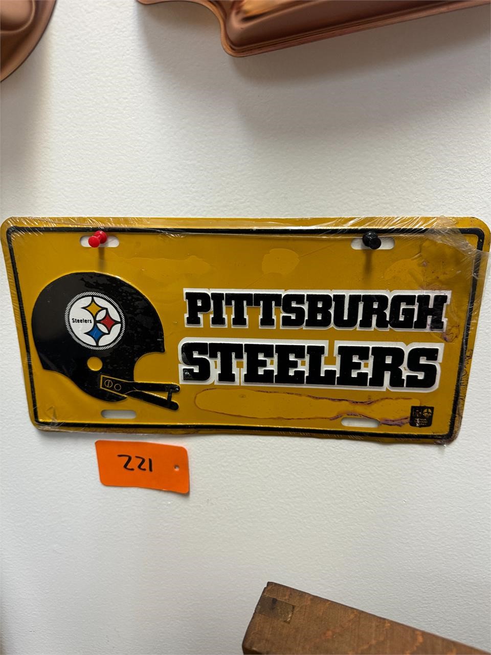Vintage Pittsburgh Steelers 1970's License Plate